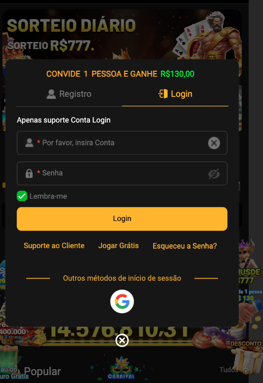 Aplicativo móvel 557BET